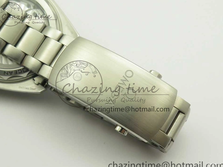 0407 Trendy Planet Ocean 43.5mm SS VSF 1:1 Best Edition Black Ceramic Bezel and Dial on SS Bracelet A8900 Super Clone 7973